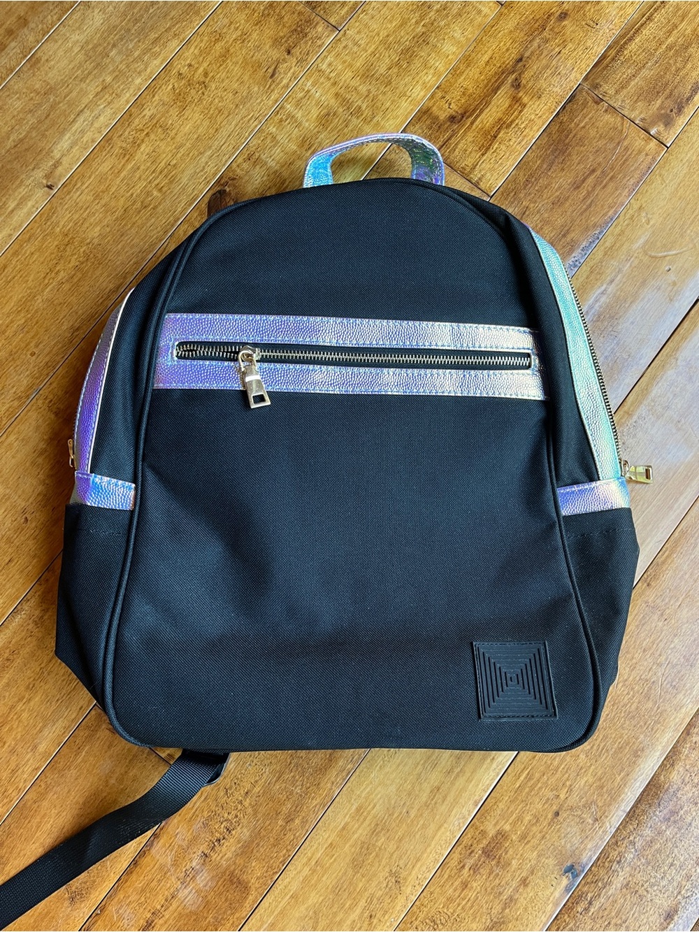 NWOT Lularoe black with holographic trim backpack